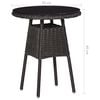 vidaXL Garden Chairs 2 pcs with Tea Table Poly Rattan Black