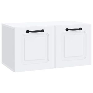 vidaXL Wall-Mounted TV Cabinet White 59.5 x 31 x 30 cm Engineered Wood