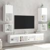 vidaXL 8 Piece TV Wall Units with LED White Engineered Wood