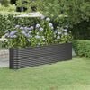 vidaXL Garden Raised Bed Galvanised Steel 260x40x68 cm Anthracite
