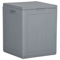 vidaXL Garden Storage Box 90L Grey PP Rattan