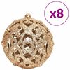 vidaXL Christmas Baubles 100 pcs Champagne and Brown 3 / 4 / 6 cm