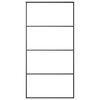 vidaXL Sliding Door Aluminium and ESG Glass 102.5x205 cm Black
