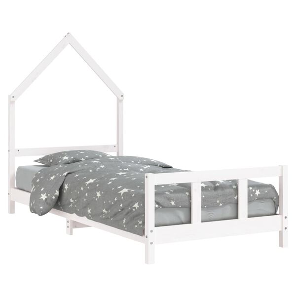 vidaXL Kids Bed Frame White 90x190 cm Solid Wood Pine