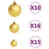 vidaXL Artificial Pre-lit Christmas Tree with Ball Set Silver 210 cm PET