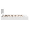 vidaXL Bed Frame with Shelf Manual White 150 x 200 cm Engineered Wood
