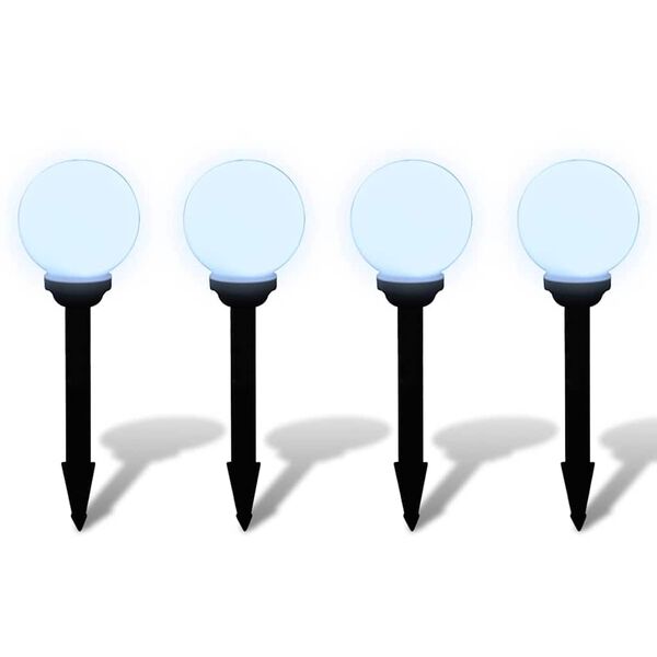vidaXL Outdoor Pathway Lamps 4 pcs LED 15 cm with Ground Spike