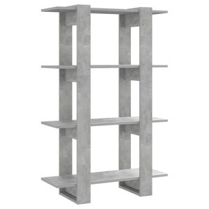 vidaXL Book Cabinet | Concrete grey | Engineered wood | Medium | Book Cabinet