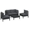 vidaXL 5 Piece Garden Lounge Set with Cushions Solid Pinewood