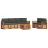 vidaXL Outdoor Sofa Set 7 pcs Natural and Anthracite Solid Acacia Wood