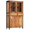 vidaXL Highboard 100x40x175 cm Solid Acacia Wood