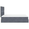 vidaXL Ottoman Bed with Mattresses & LEDs Dark Grey Double Velvet