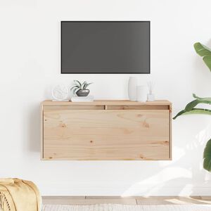 vidaXL Wall Cabinet 80x30x35 cm Solid Wood Pine