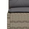 vidaXL 9 Piece Garden Sofa Set with Cushions Grey Poly Rattan