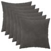 vidaXL Cushion Cover 6 pcs HEERLEN Dark Grey 40 x 40 cm Velvet