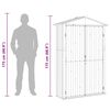 vidaXL Garden Shed Anthracite 116x45x175 cm Galvanised Steel