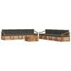 vidaXL Outdoor Sofa Set 9 pcs Natural and Anthracite