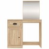 vidaXL Dressing Table with Mirror Sonoma Oak 90x50x132.5 cm Engineered Wood