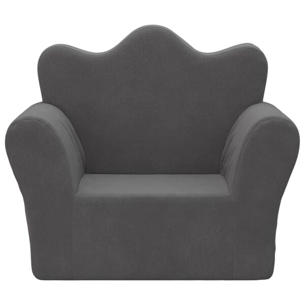 vidaXL Kids' Sofa Anthracite Soft Plush