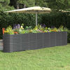 vidaXL Garden Raised Bed Galvanised Steel 332x40x68 cm Anthracite