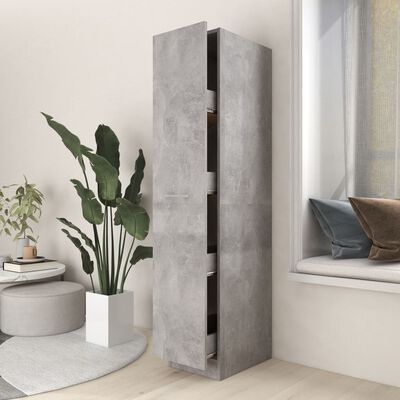 vidaXL Apothecary Cabinet Concrete Grey 30x42.5x150 cm Engineered Wood