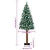 vidaXL Slim Christmas Tree Green 210 cm PVC and Solid Pine wood