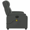 vidaXL Electric Massage Recliner Chair Dark Grey Fabric