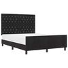 vidaXL Bed Frame with Headboard Black 152 x 203 cm Velvet