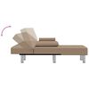 vidaXL L-shaped Sofa Bed Cappuccino 255x140x70 cm Faux Leather