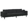 vidaXL Sofa Black 250 x 77 x 76 cm Velvet