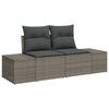 vidaXL Garden Sofa Set with Storage 9 pcs Grey Poly rattan