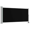vidaXL Side Awning | Black screen + Grey stand
