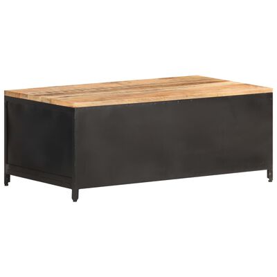 vidaXL Coffee Table 90x50x37 cm Solid Rough Mango Wood