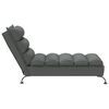 vidaXL Chaise Lounge with Cushions Dark Grey Fabric