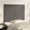 vidaXL Headboard Dark Grey 80x5x118/128 cm Velvet