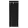 Fabric Shoe Cabinet with Cover 162 x 57 x 29 cm Black