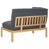 vidaXL Sofa Set Plain Anthracite 131.5 x 92 x 69 cm Solid Acacia Wood