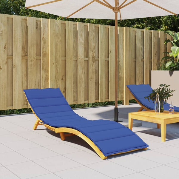 vidaXL Sun Lounger Cushion Royal Blue 200x50x3cm Oxford Fabric