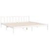 vidaXL Bed Frame without Mattress White Super King Size Solid Wood Pine