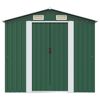 vidaXL Garden Storage Shed Green Metal 204x132x186 cm