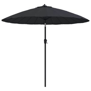 vidaXL Garden Parasol with Aluminium Pole 250 cm Black