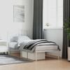 vidaXL Metal Bed Frame without Mattress with Headboard White 90x190cm