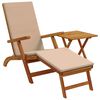 vidaXL Reclining and Folding Sunlounger 2 pcs Solid Acacia Wood Taupe