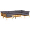 vidaXL 6 Piece Garden Pallet Sofa Units Solid Acacia Wood Natural