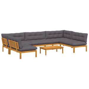 vidaXL 6 Piece Garden Pallet Sofa Units Solid Acacia Wood Natural