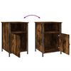 vidaXL Bedside Cabinet Smoked Oak 40x42x60 cm Engineered Wood