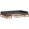 vidaXL Outdoor Sofa Set 10 pcs Natural and Anthracite