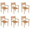 vidaXL 9 Piece Garden Dining Set Solid Teak Wood
