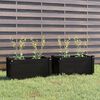 vidaXL Garden Planters 2 pcs Black 60x31x31 cm Solid Pinewood