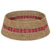 vidaXL Christmas Tree Collar Round Natural Dia. 75 x 25 cm Seagrass